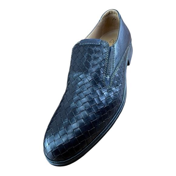 Galizio Torresi Men’s slip on Leather  navy Blue shoes loafers Size 8.5/9|42 EU main image 7